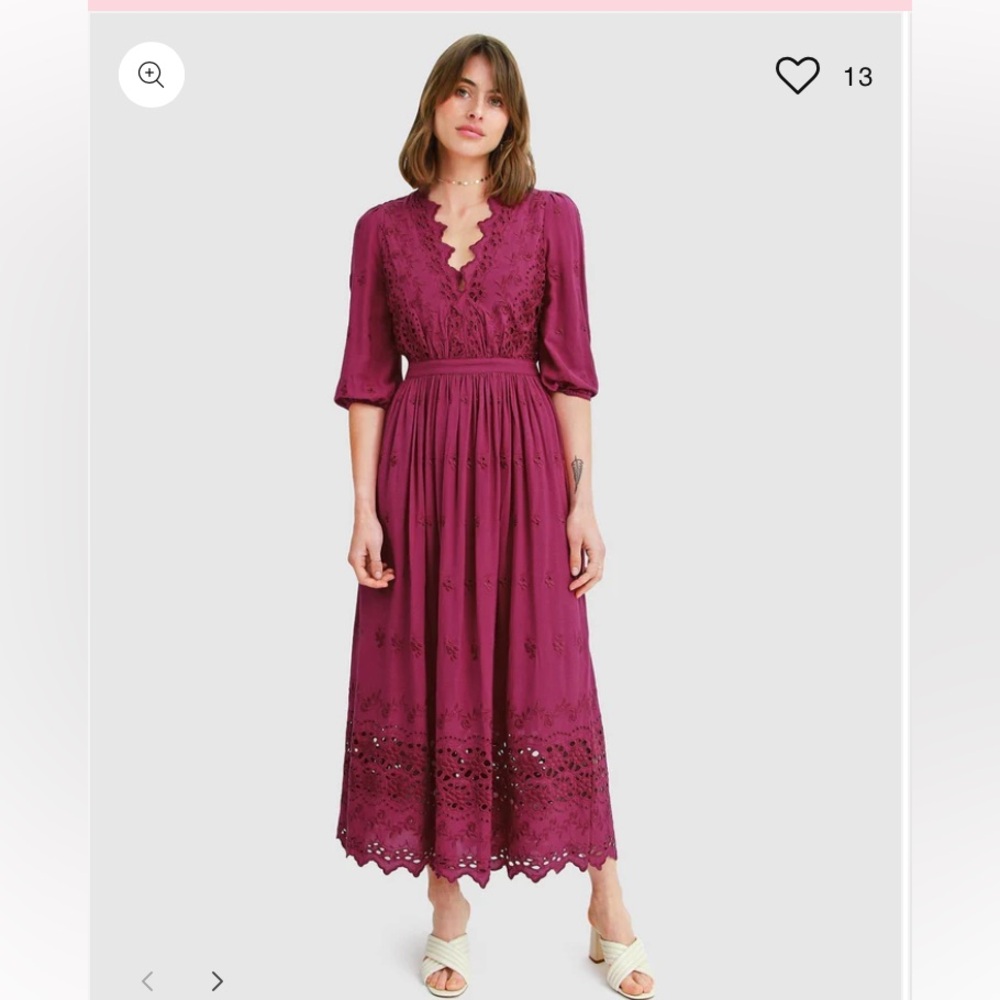 Belle & Bloom All Eyes On Me midi dress size S NWT